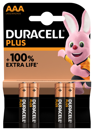 Duracell Plus AAA alkaliskt 10x4-p